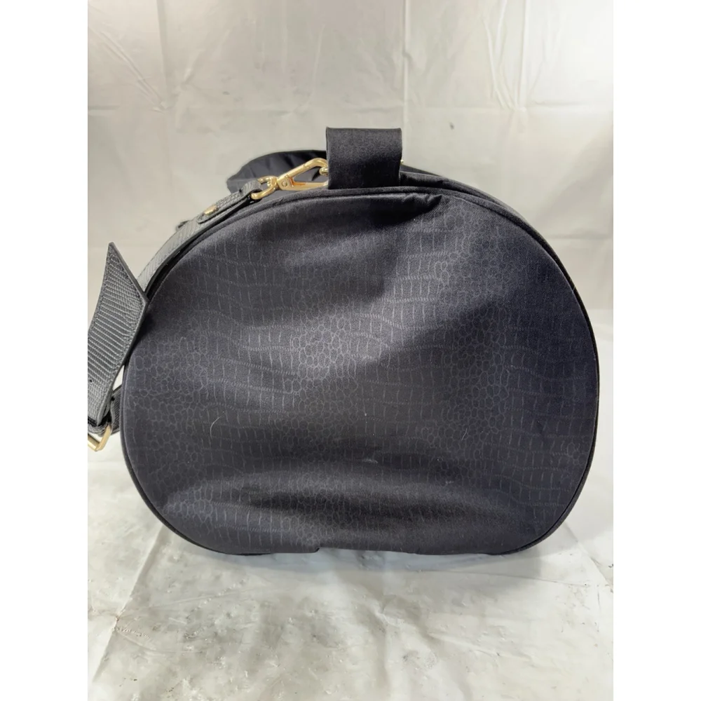 Carlos Falchi Sport Black travel tote Duffle Bag overnight weekender